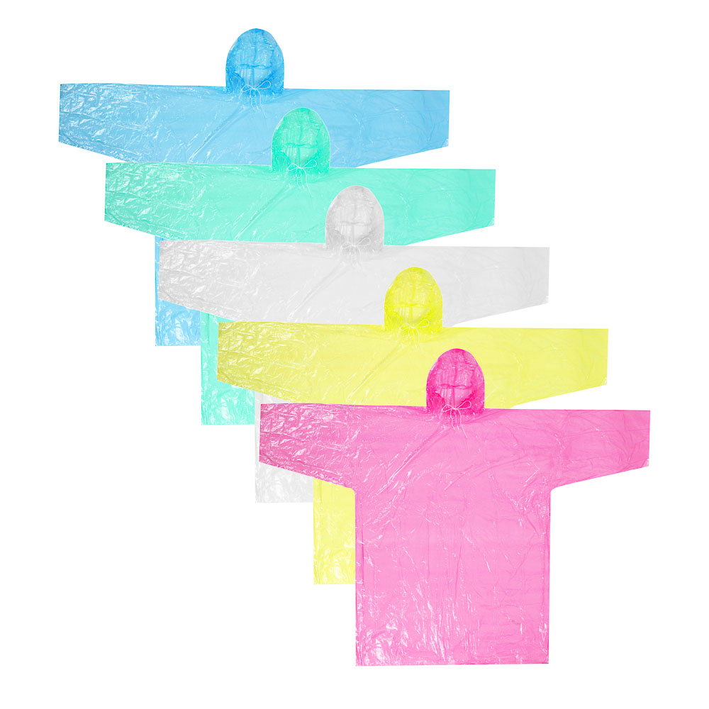 INBLOOM Набор дождевиков 5шт 15мкм 120х85см, PE, арт.№ 188-119