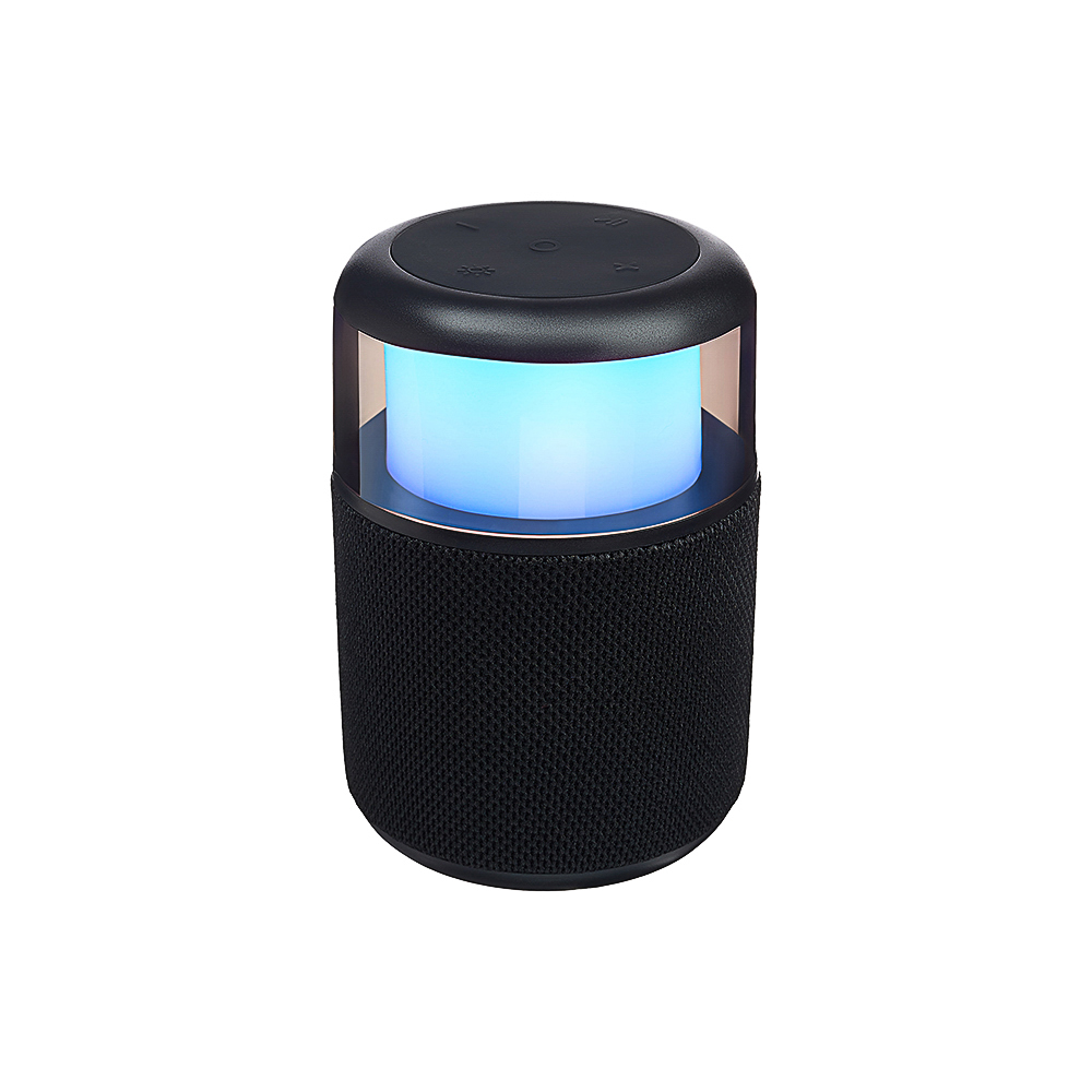 Колонка беспроводная BY GlowSound Mini, 5 Вт,подсветка, 1200мАч, microSD, ВШГ 12x8x8см, черный, арт.№ 443-059