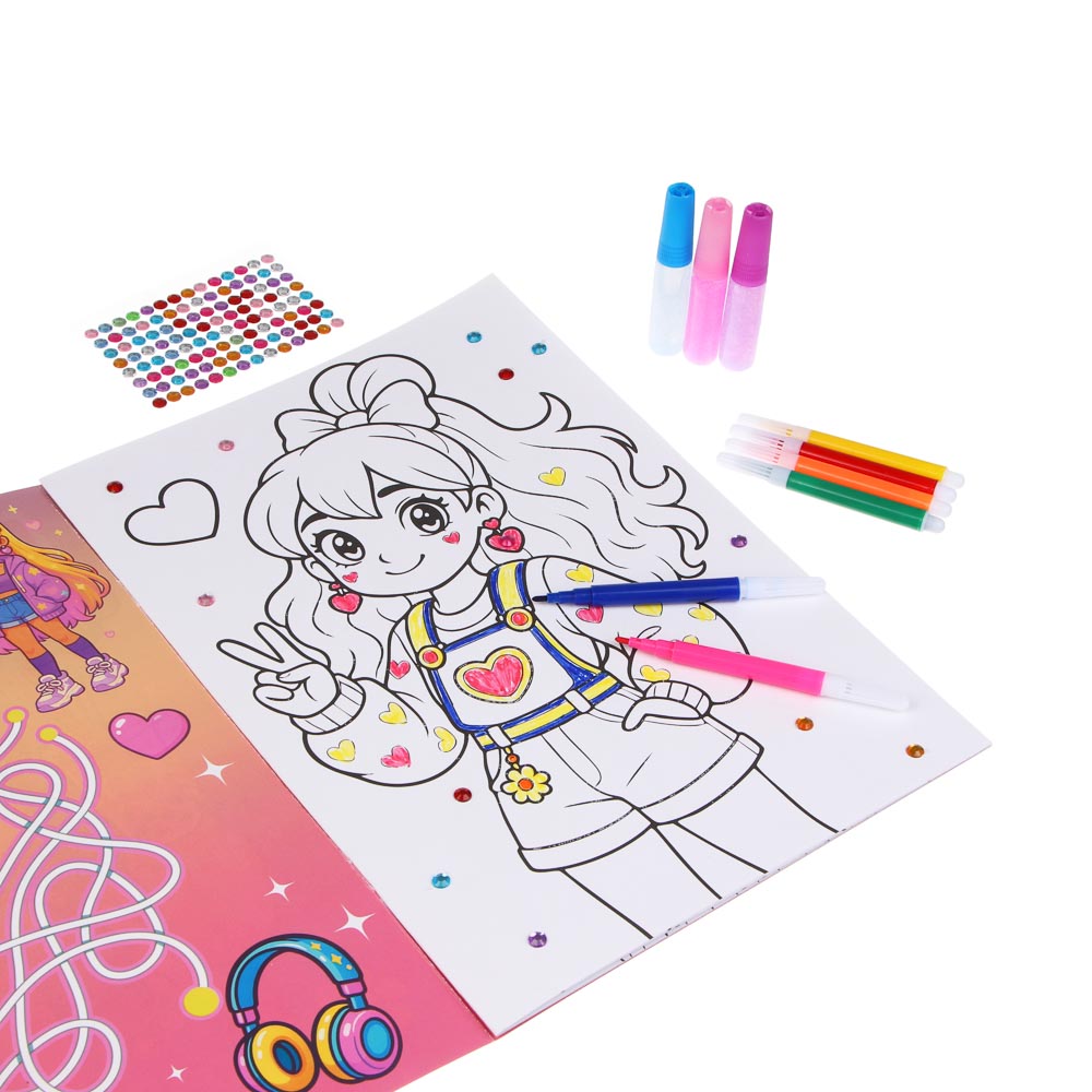 ХОББИХИТ Набор для творчества "Собирай и раскрашивай", картон, РР, 30х21см, 3 дизайна, арт.№ 285-225