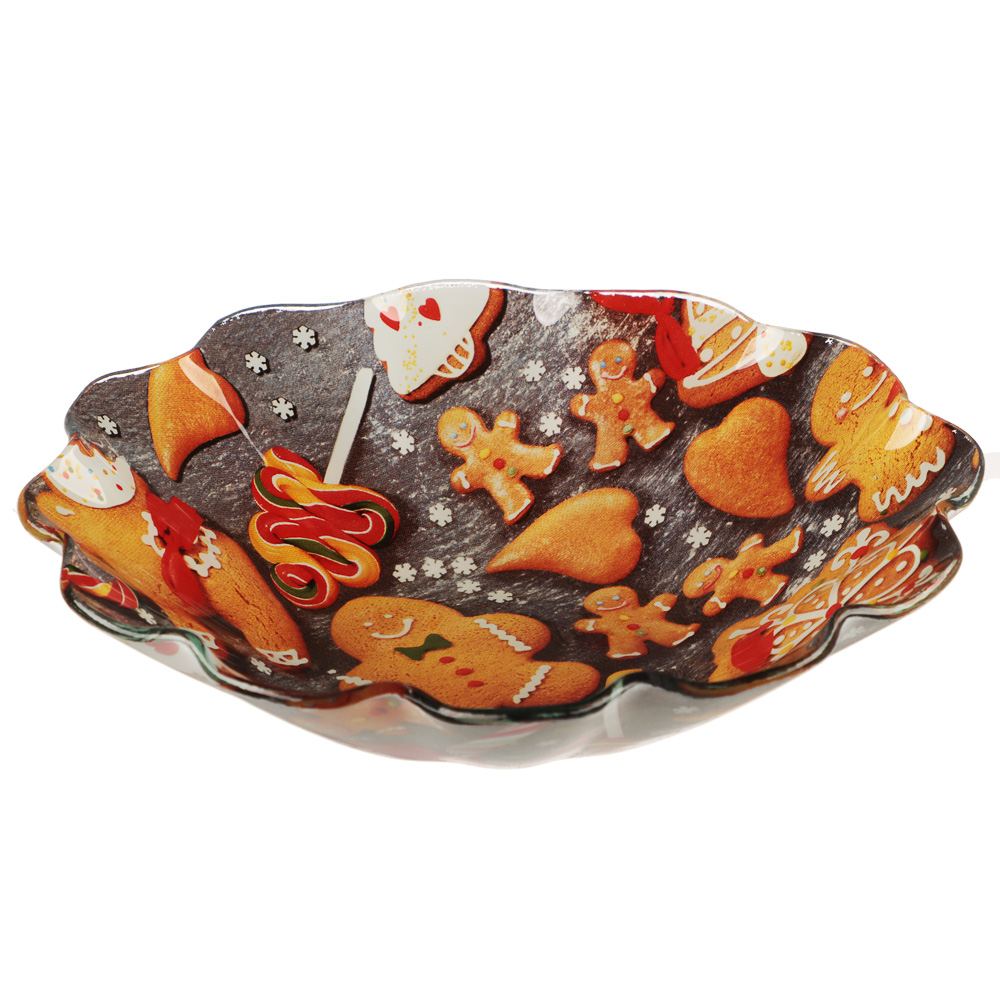 Имбирный пряник Салатник круглый, 18х4,5см, стекло, арт.№ 820-796