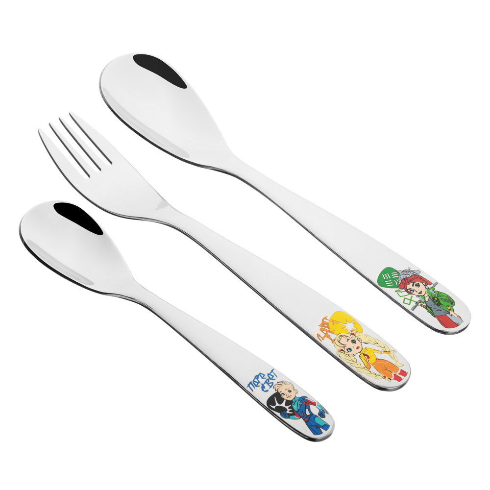 BY РУССКИЕ СУПЕРГЕРОИ Набор столовых приборов 3 пр, нерж.сталь, арт.№ 815-049