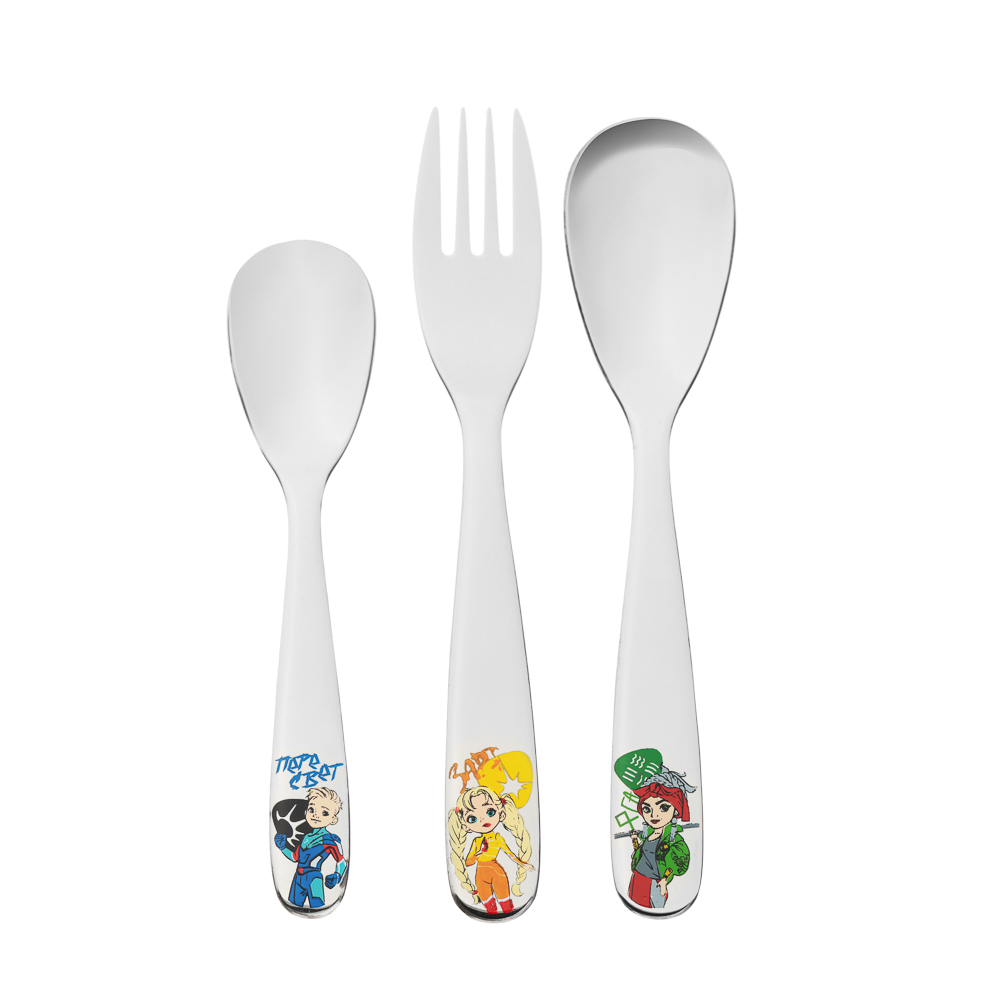 BY РУССКИЕ СУПЕРГЕРОИ Набор столовых приборов 3 пр, нерж.сталь, арт.№ 815-049
