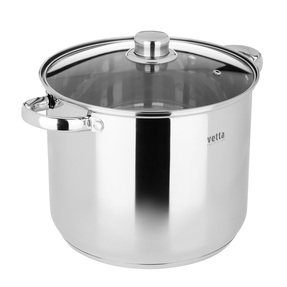 VETTA Орландо Кастрюля 24х20см, 9,0л, со стекл. крышкой, индукция, арт.№ 822-284