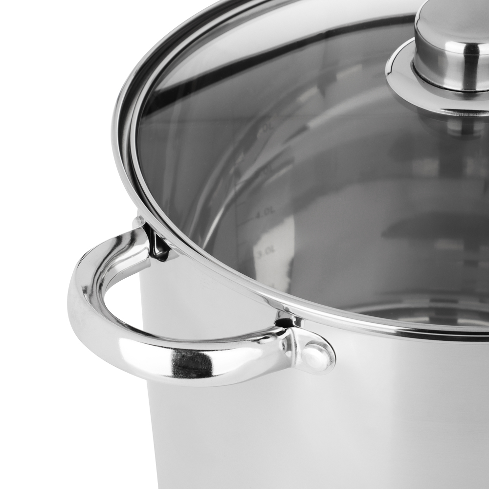 VETTA Орландо Кастрюля 24х20см, 9,0л, со стекл. крышкой, индукция, арт.№ 822-284