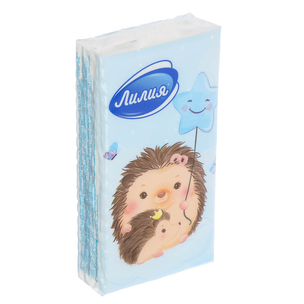 Платочки бумажные Лилия, 2 слоя, 10шт, арт.№ 912-018