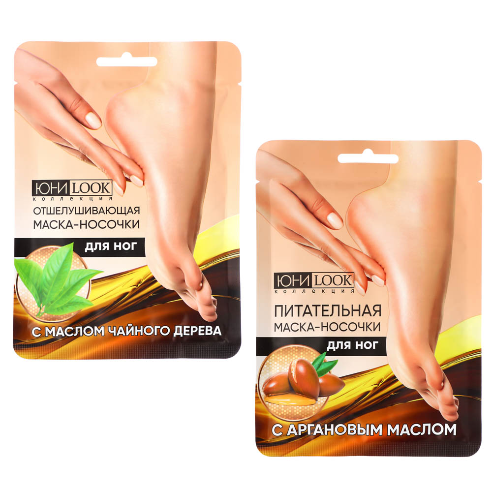 ЮНИLOOK Маска для ног с носочками, 36 мл, 2 вида, арт.№ 022-042