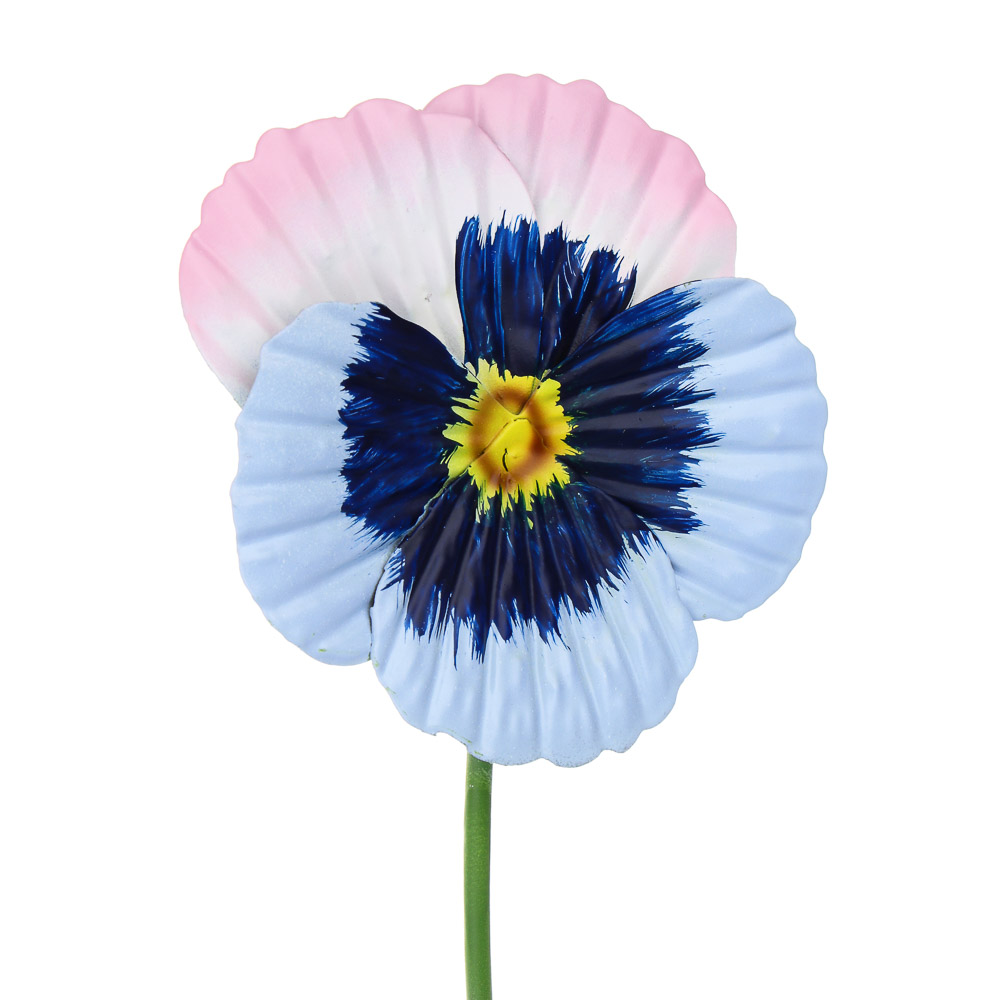 INBLOOM Фигурка на стержне Анютины глазки 9х60см, металл, арт.№ 153-175