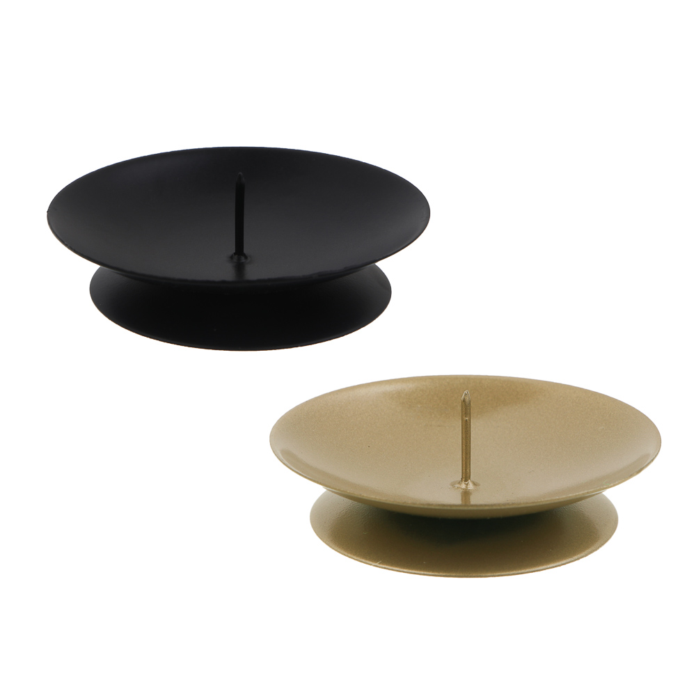 Подсвечник тм LADECOR металлический с иглой, 7,5 см, металл, 2 цвета, арт.№ 477-271