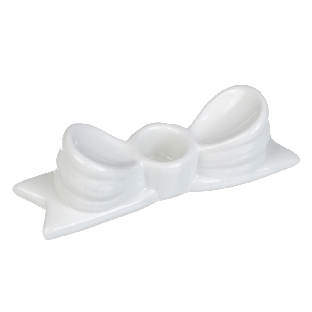 Подсвечник тм LADECOR "Бант", 14x3,5x4 см, доломит, арт.№ 477-272