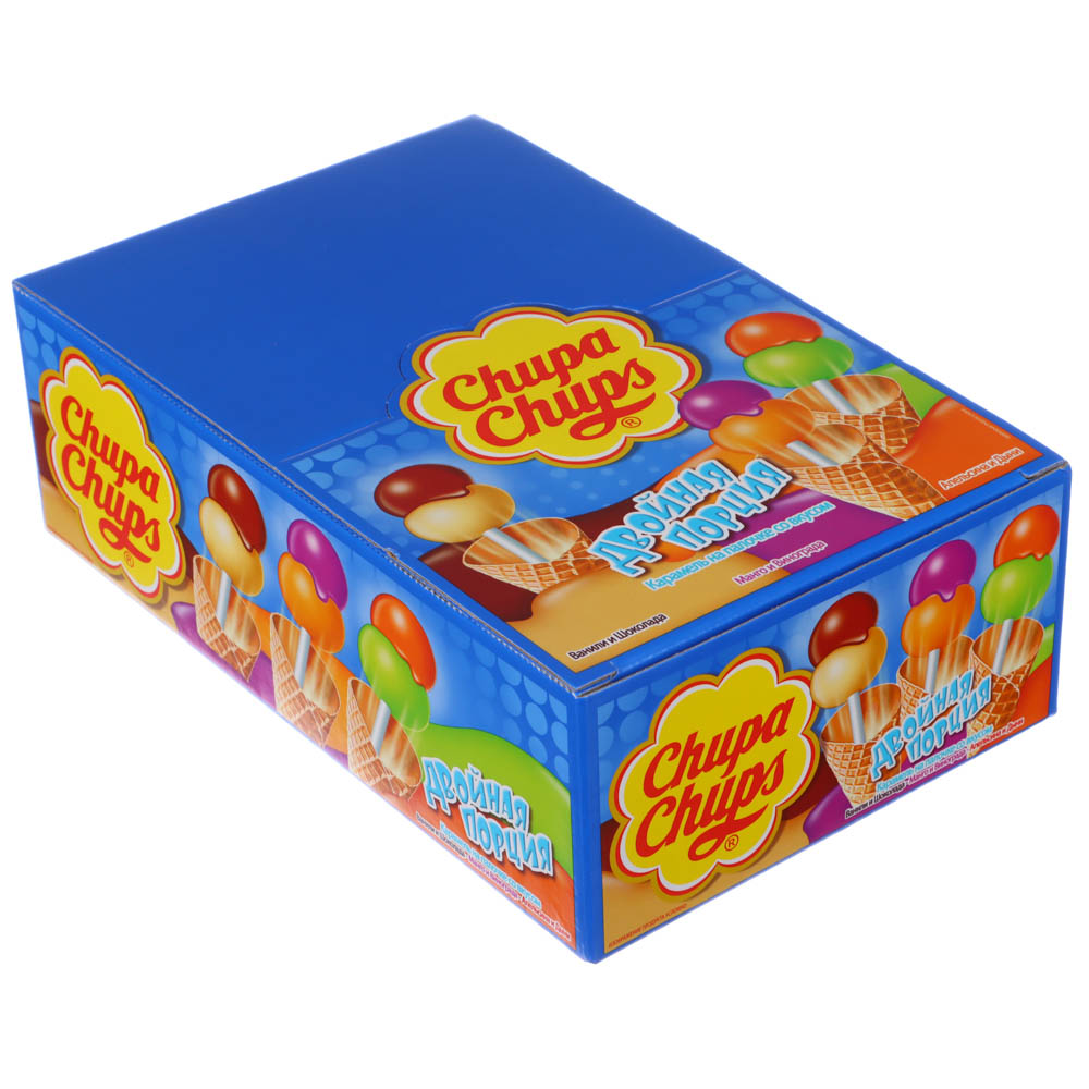 Карамель CHUPA CHUPS Двойная порция ассорти, 16,8 г, арт.№ 347-183