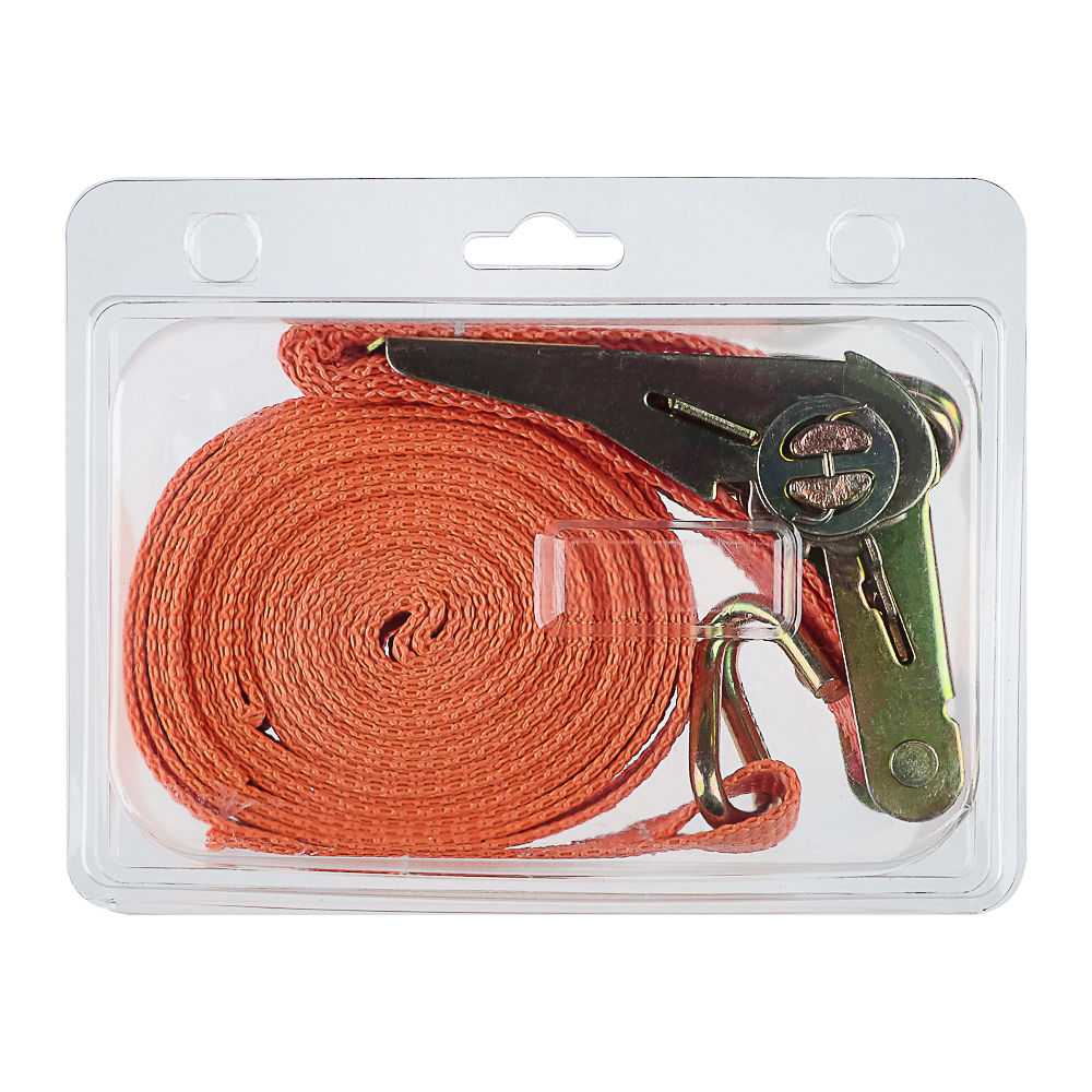 ЕРМАК Стяжка груза с храповиком 110мм, 4м, шир.ленты 25мм, 500/900кг, блистер, арт.№ 746-037