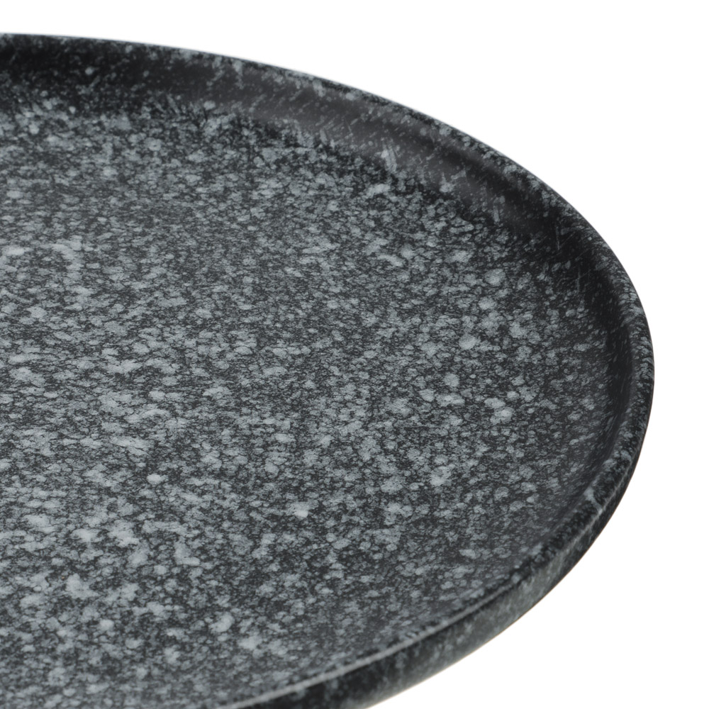 MILLIMI Набор столовой посуды 16 предметов (тарелка 26 см - 4 шт., тарелка 20 см - 4 шт., салатник 14 см - 4 шт., кружка 340 мл - 4 шт.) керамика, черный, арт.№ 824-184