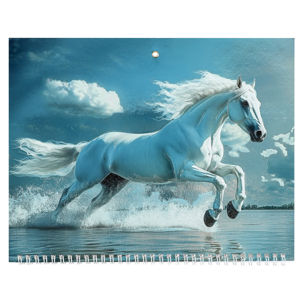 Календарь квартальный Символ Года 2026, 31x68см, тиснение с металлизированным покрытием, арт.№ 584-806