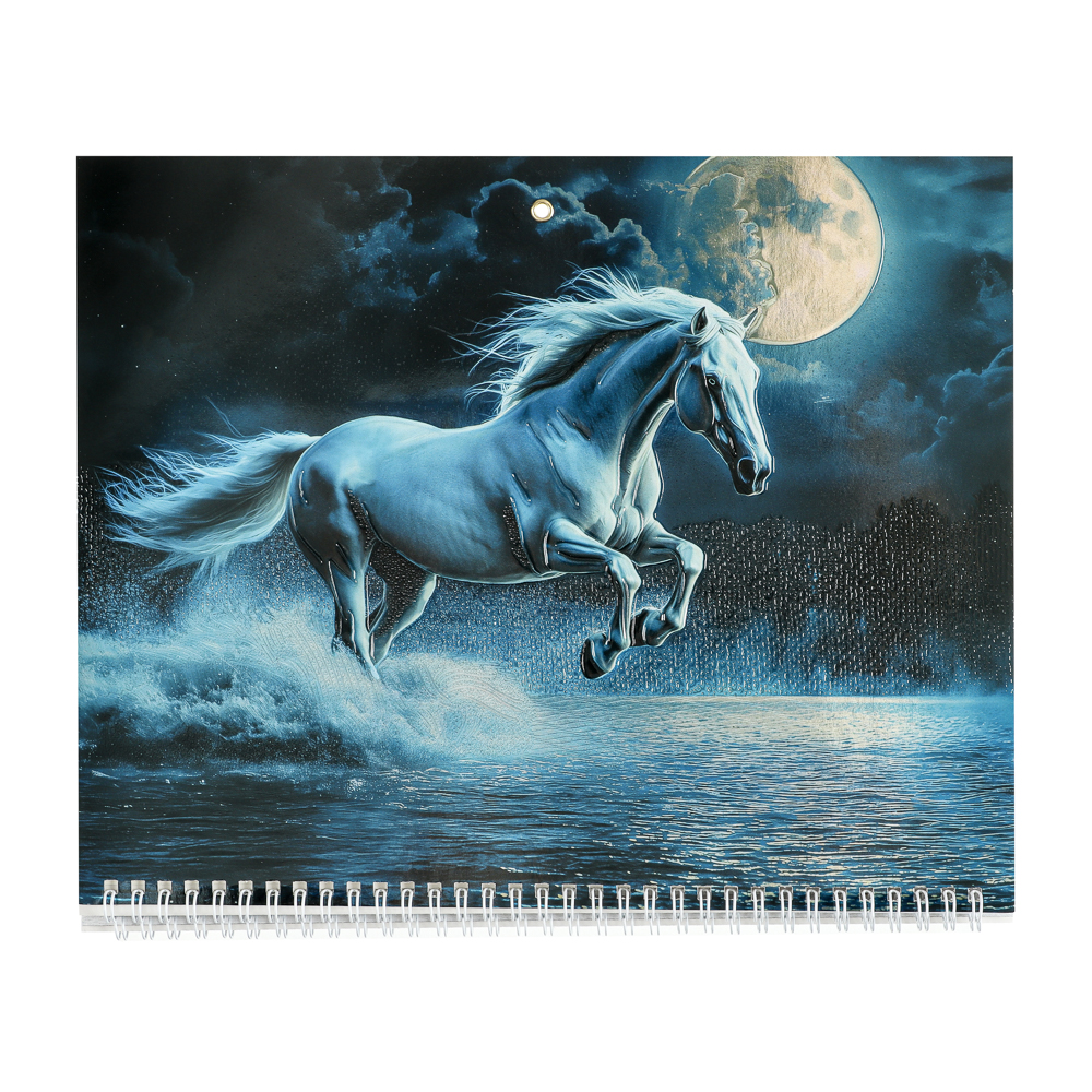 Календарь квартальный Символ Года 2026, 31x68см, тиснение с металлизированным покрытием, арт.№ 584-806