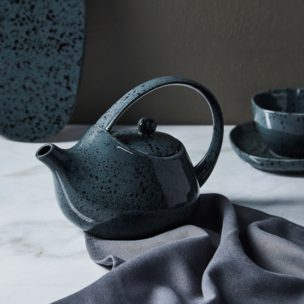 MILLIMI Оникс Чайник заварочный, 800мл, 21х13,5х15см, фарфор, арт.№ 816-066