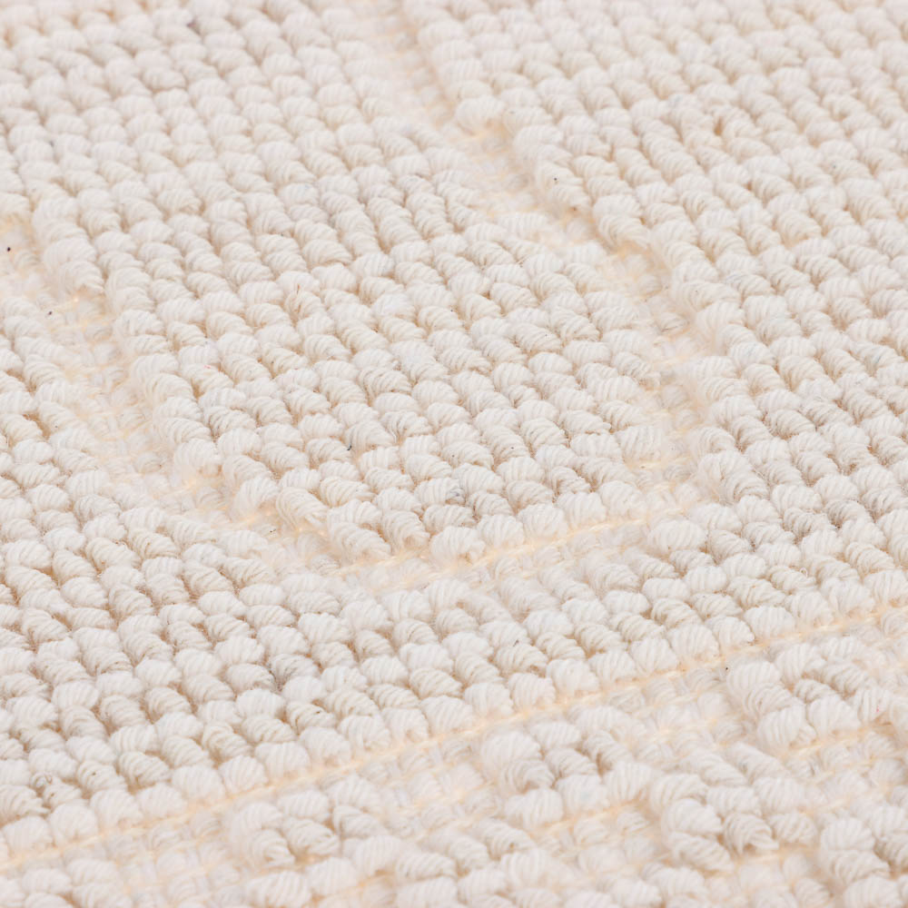 Коврик петельный, хлопок, 60x40см, одинарный, экрю, арт.№ 462-839