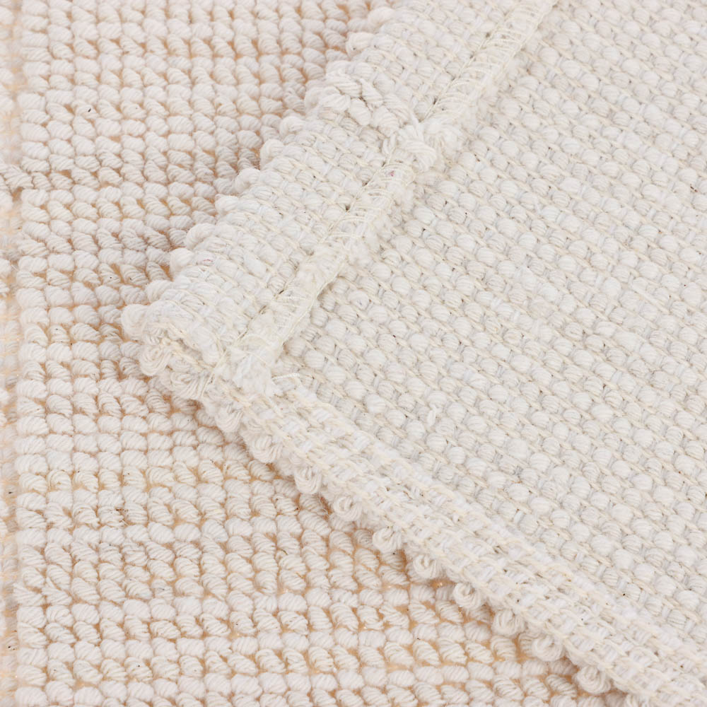 Коврик петельный, хлопок, 60x40см, одинарный, экрю, арт.№ 462-839