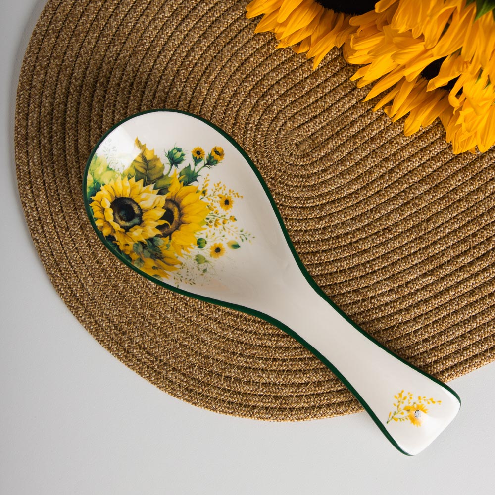 MILLIMI Подсолнухи Подставка для ложки, 25х9х2,5см, керамика, арт.№ 824-660