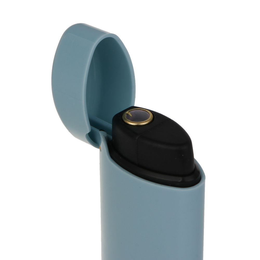 Зажигалка турбо, пьезоподжиг, заправляемая, 7,18х3,26х1,8 см, 5 цветов, арт.№ 101-058