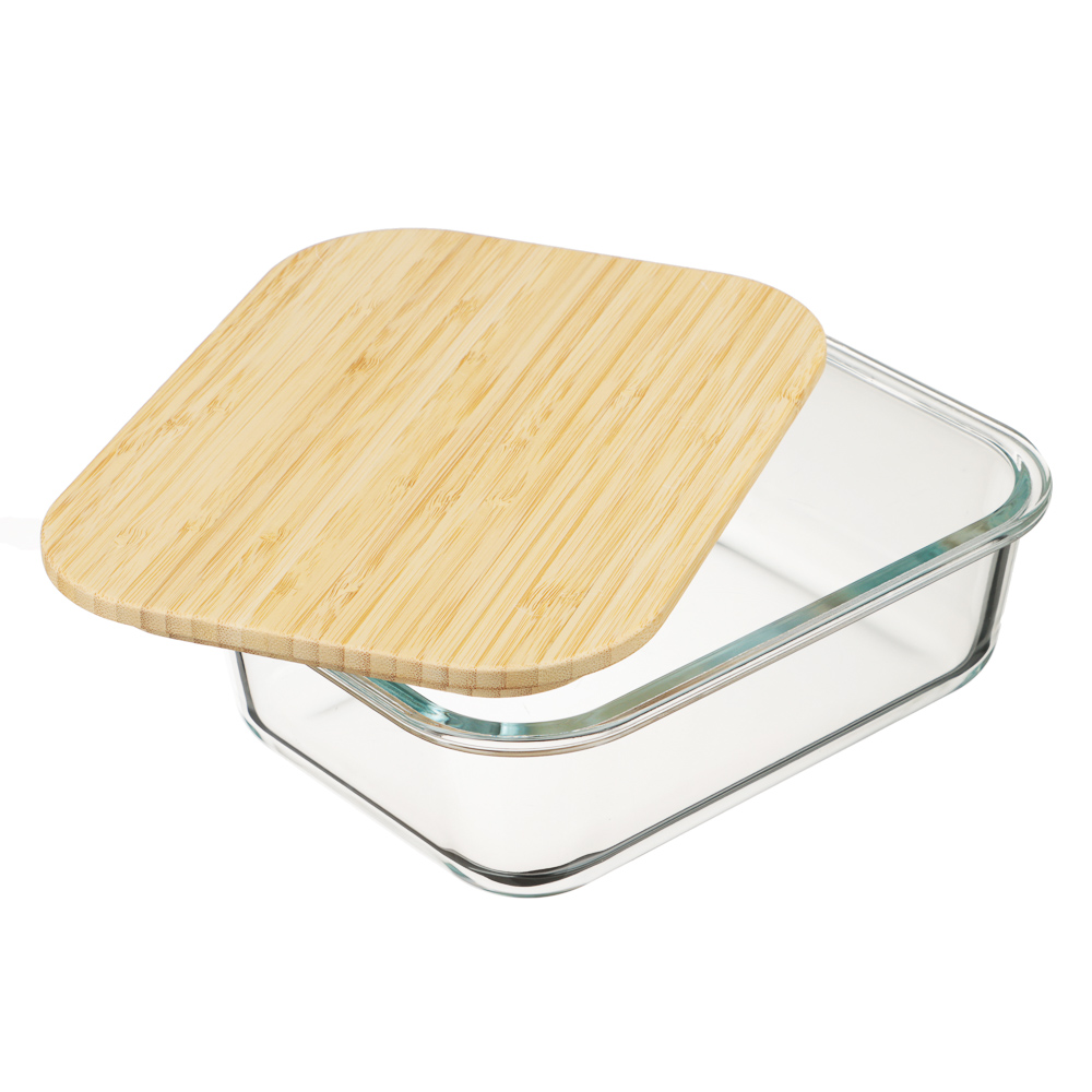 VETTA Контейнер для продуктов 600мл, крышка бамбук, жаропрочное стекло, арт.№ 825-036