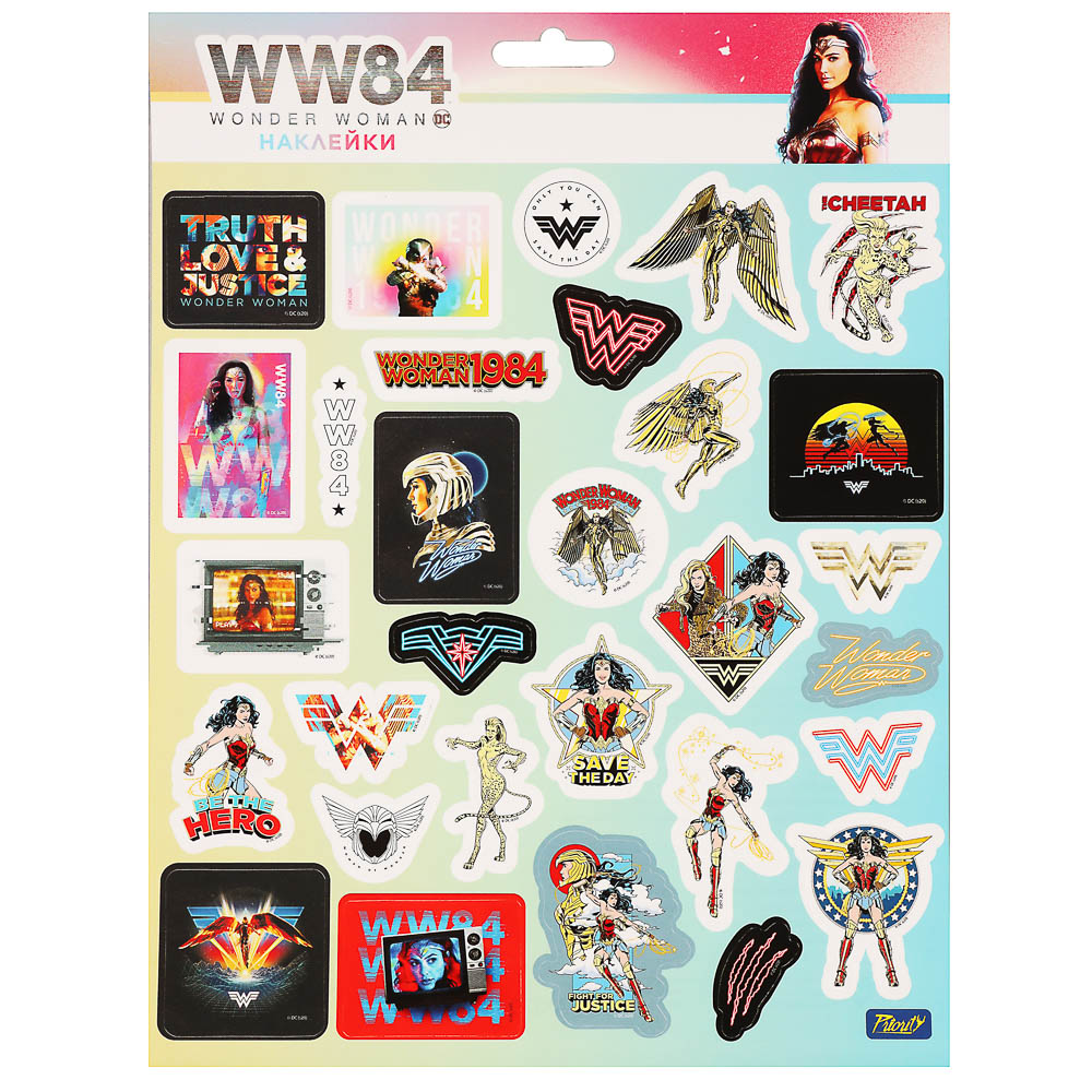 Наклейки пленочные большие 21х27,5см, в ассортименте, арт.№ 503-574