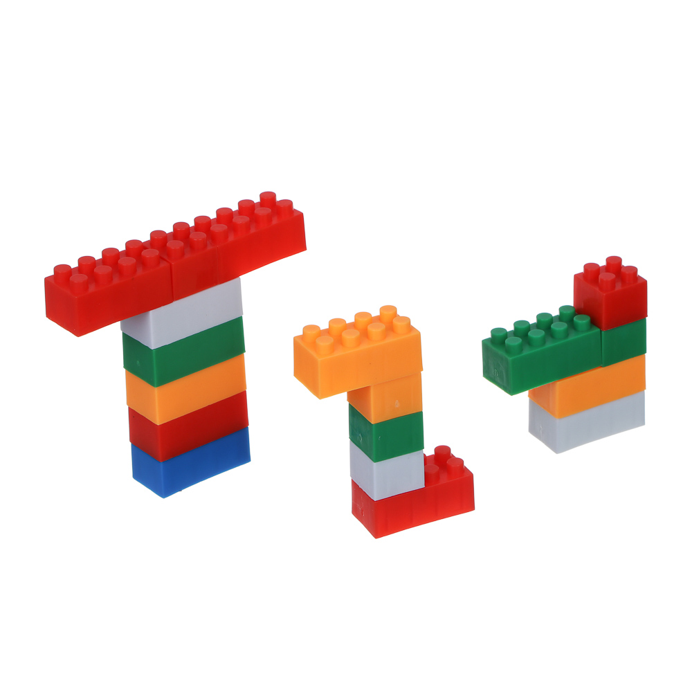 Конструктор с сортером "Крупные детали", ИГРОЛЕНД, 60 деталей, РР, арт.№ 891-344