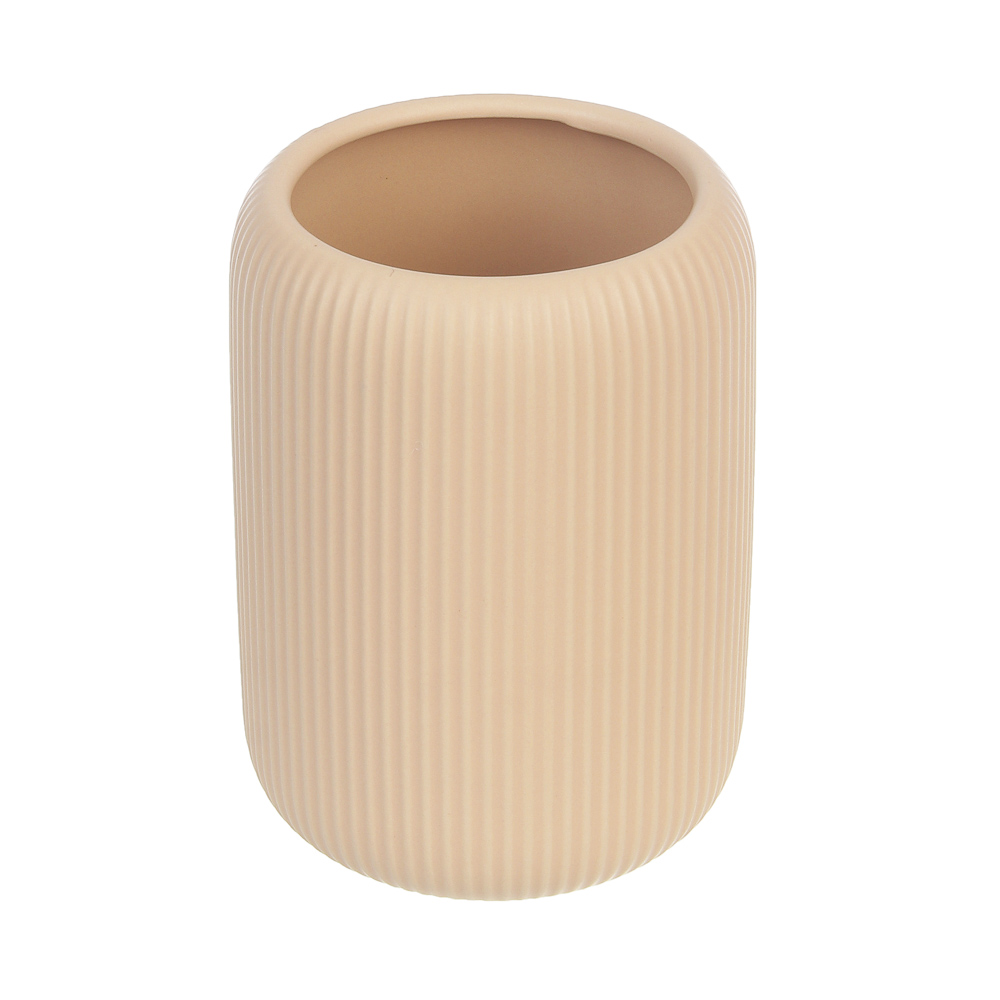 Стакан для ванной комнаты тм VETTA Монтана, доломит, бежевый, 7,5х7,5х10,5см, арт.№ 463-596