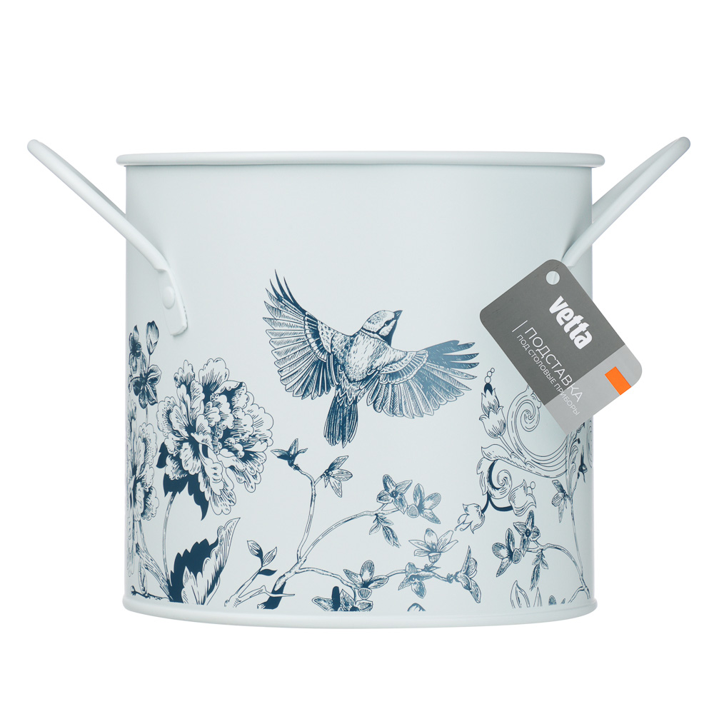 Подставка под столовые приборы тм VETTA Флорал, с ручками, углеродистая сталь, арт.№ 894-575