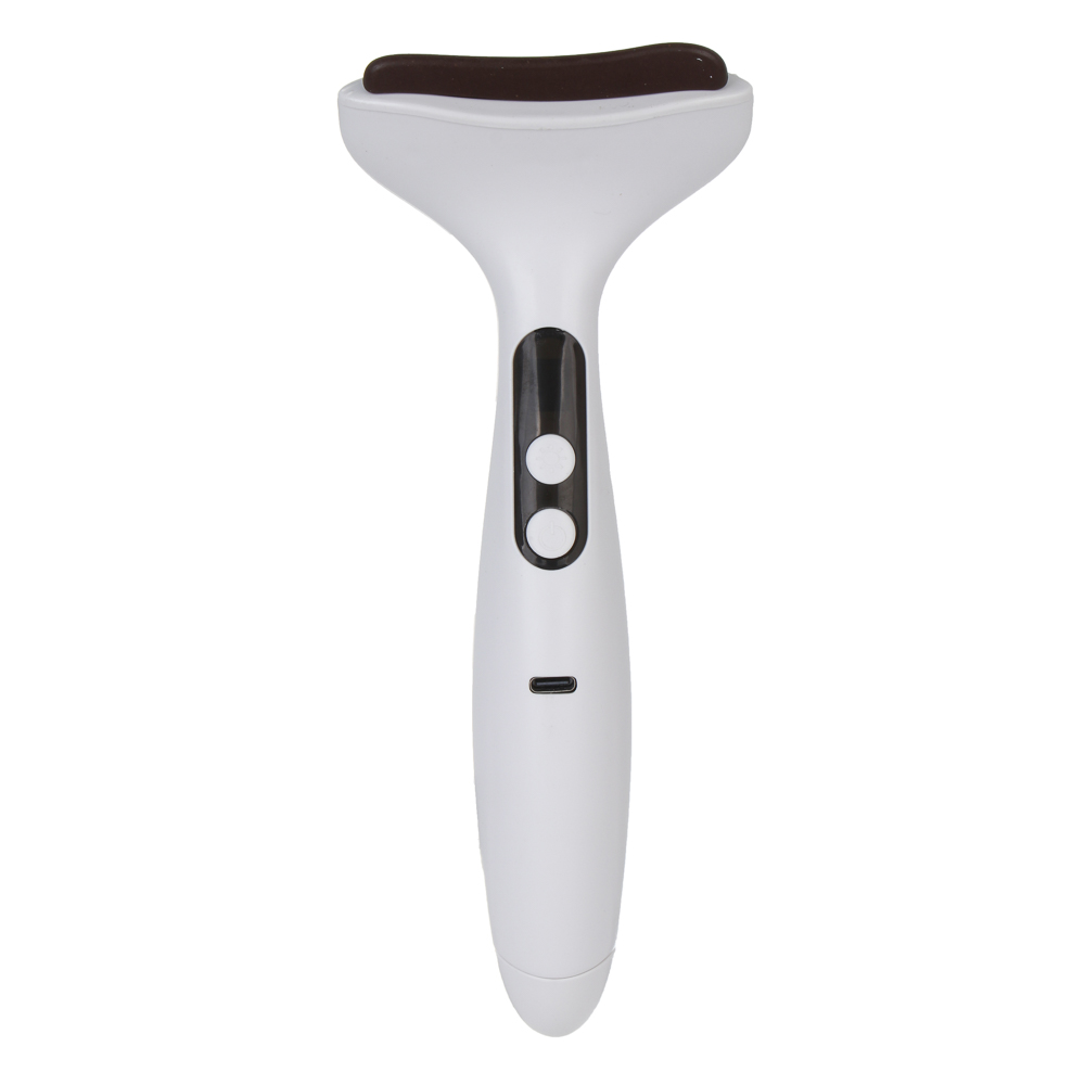 LEBEN Массажер для лица Гуаша, 2 режима, 1500мАч, белый, арт.№ 192-088