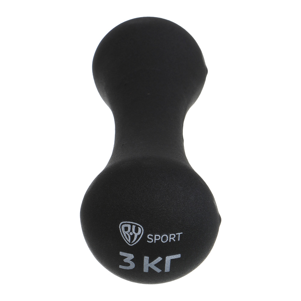 Гантель в форме кости 3кг (+- 100 гр) тм BY SPORT, металл, неопреновое покрытие, арт.№ 089-030