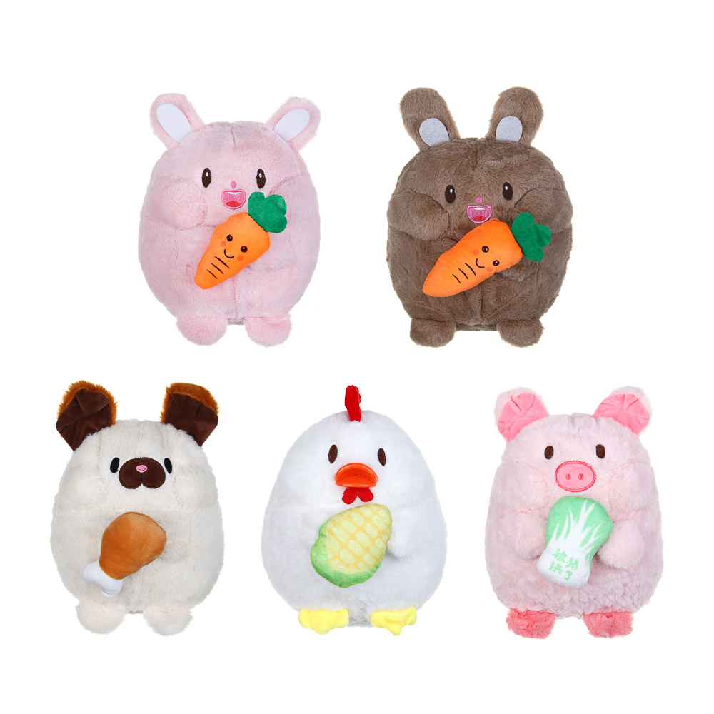 ИГРОЛЕНД Игрушка мягкая "Питомец с вкусняшкой" 20 см, полиэстер, 5 видов, арт.№ 264-459