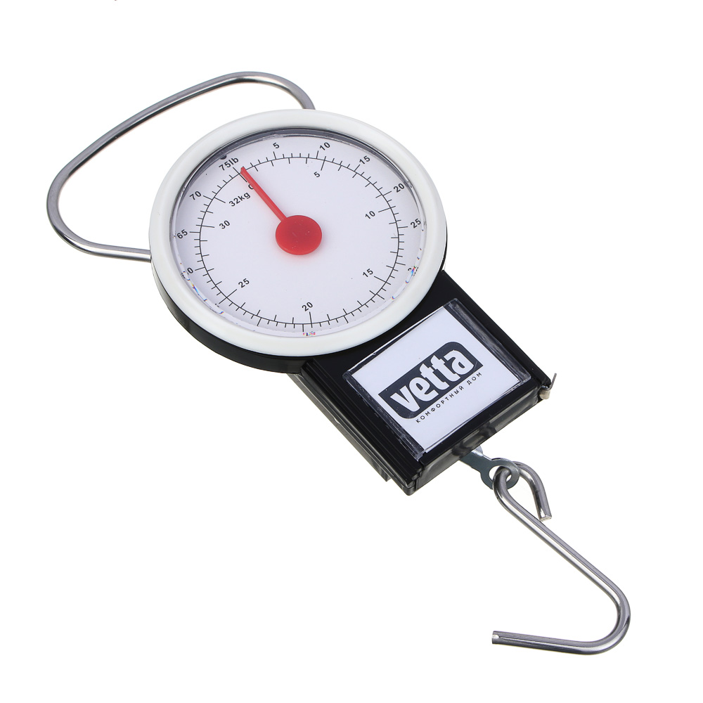 Безмен механический тм VETTA, круглый, нагрузка до 32 кг, пластик, арт.№ 487-062