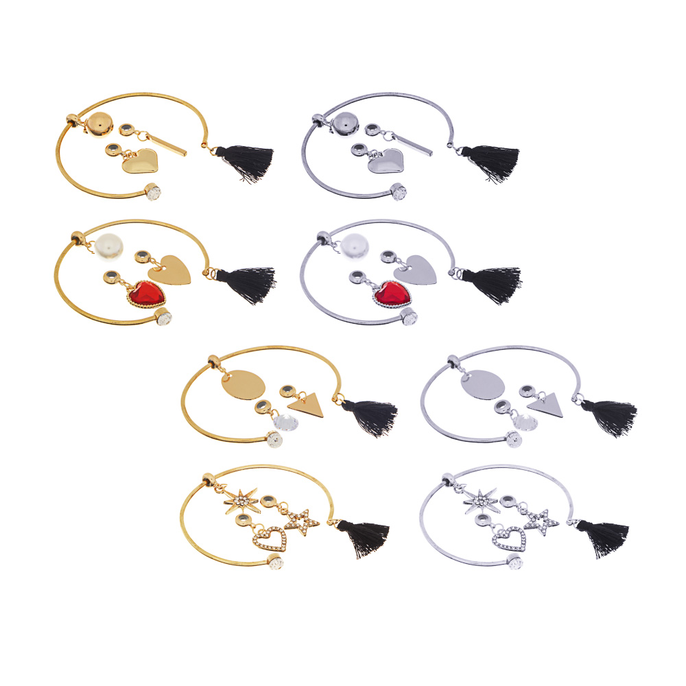 BERIOTTI Набор бижутерии 4 пр.: браслет и 3 подвески, биж.сплав, 4 дизайна, арт.№ 316-364