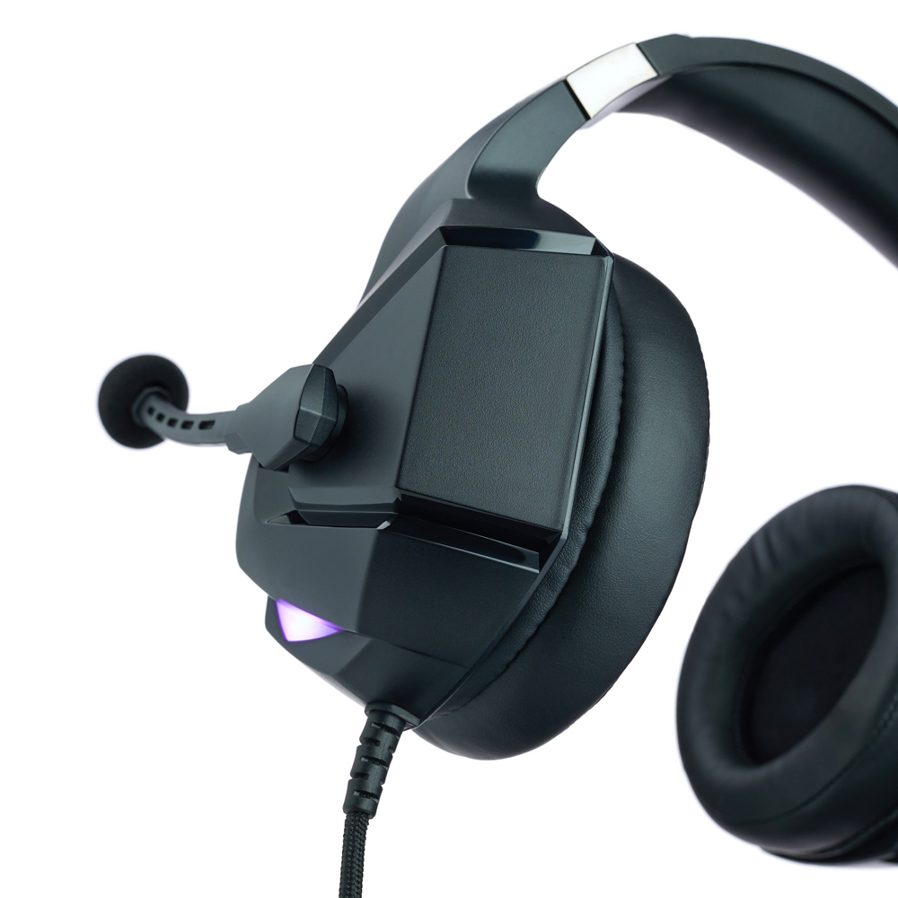 Наушники проводные с микрофоном игровые BY Topfhelm Type-C USB(A)3,2 м,VS7.1,Виброшок,настр. RGB, арт.№ 410-088