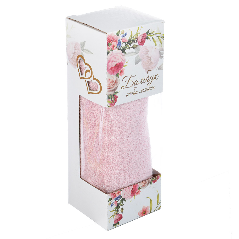 PROVANCE Полотенце махровое подарочное "Бамбук", 70% бамбук , 30% хлопок, 50х90см, 400гр/м, 2 цвета, арт.№ 420-010