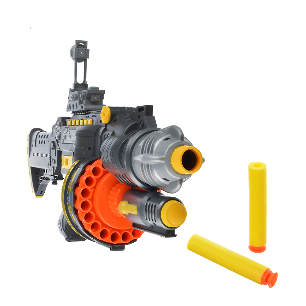 ИГРОЛЕНД Космо-бластер автомат., с подствол., барабан., поролон., пули, звук, ABS., 61,5х31х14,8см, арт.№ 261-689