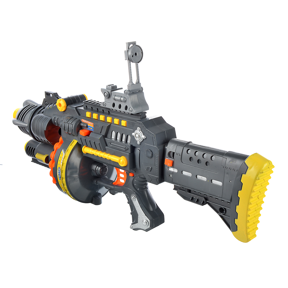 ИГРОЛЕНД Космо-бластер автомат., с подствол., барабан., поролон., пули, звук, ABS., 61,5х31х14,8см, арт.№ 261-689