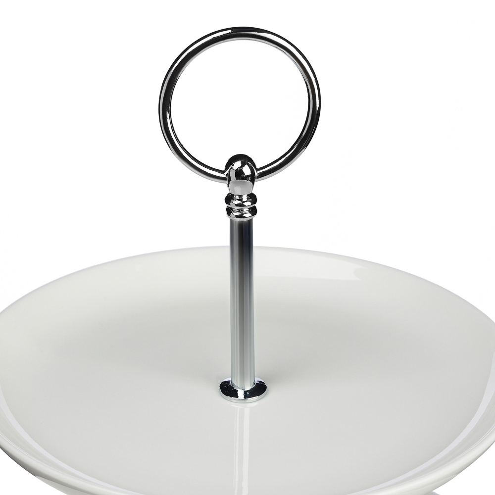 Ivlev Chef Элеганс Ваза для фруктов двухъярусная, d16,5см, d21,5см, высота 24см, фарфор, арт.№ 824-562