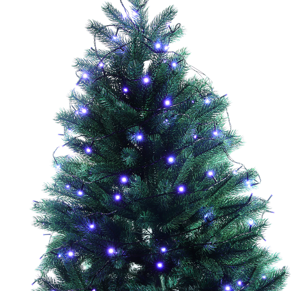 Гирлянда вьюн катушка 50 м СНОУ БУМ, 500 LED ламп, белое свечение (8 режимов), ПВХ чёрный, 220В, арт.№ 384-229