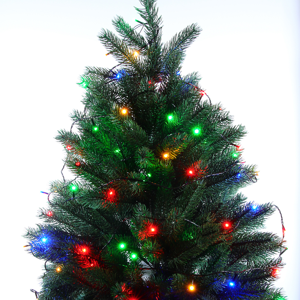 Гирлянда вьюн катушка 50 м СНОУ БУМ, 500 LED ламп, мультицвет (8 режимов), ПВХ чёрный, 220В, арт.№ 384-231