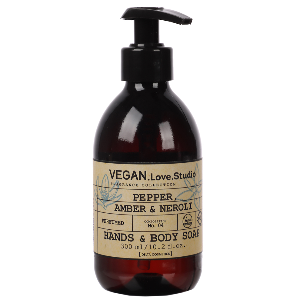 Парфюмированное мыло для рук и тела VEGAN.Love.Studio Pepper, Amber, Neroli, 300мл, арт.№ 930-069