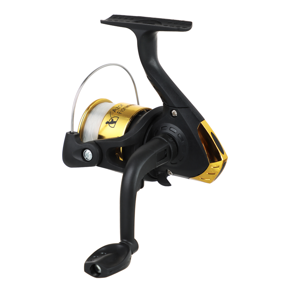 Катушка SY 200 тм AZOR FISHING, передний фрикцион, 1 п.п.,металл, пластик, с леской 0.25 мм, арт.№ 142-039