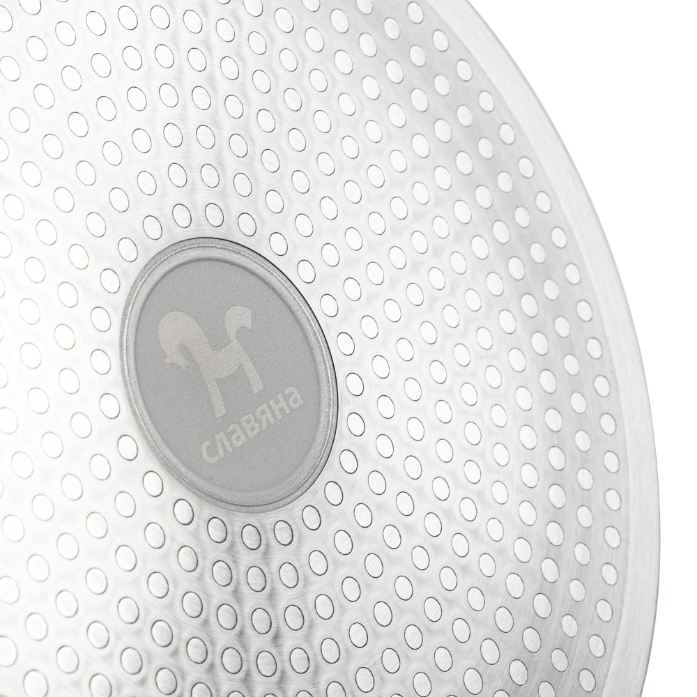 СЛАВЯНА Калина Сковорода литая глубокая d26см, антипригар.покрытие "мрамор", съемная ручка, индукция, арт.№ 846-781