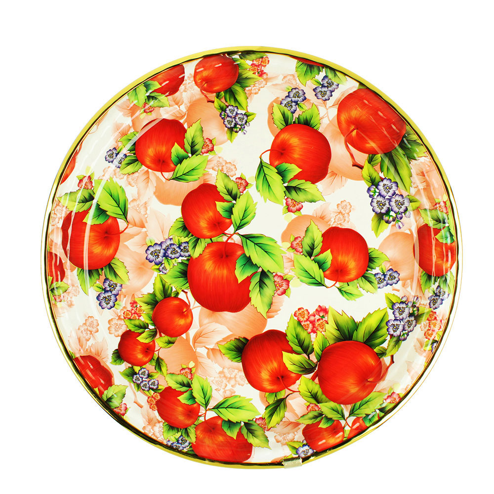 Поднос круглый, Фантазия-2, 27,5х2см, 4 дизайна, полипропилен, арт.№ 862-332