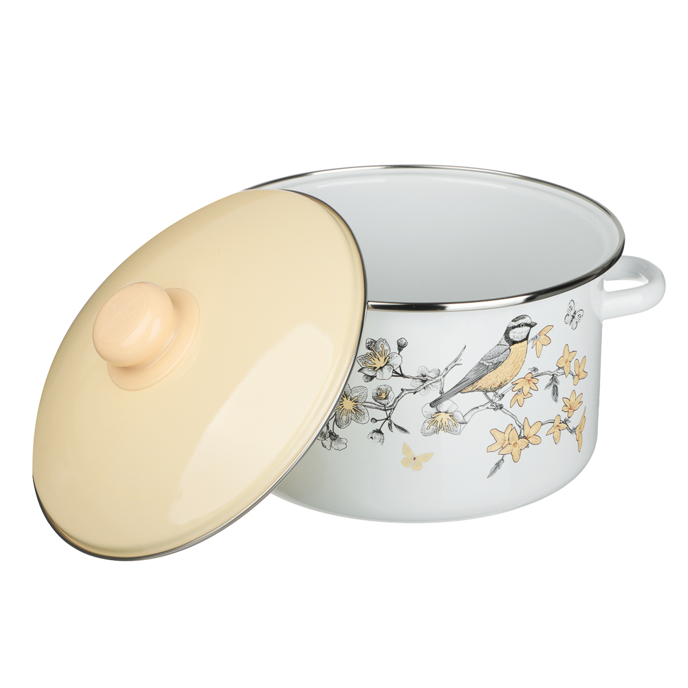 Люмен Кастрюля эмалированная 4л, индукция, арт.№ 894-578