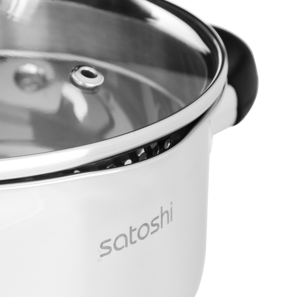 SATOSHI Арбон Кастрюля 16х9,5см, 1,8л, со стекл. крышкой, индукция, арт.№ 822-285