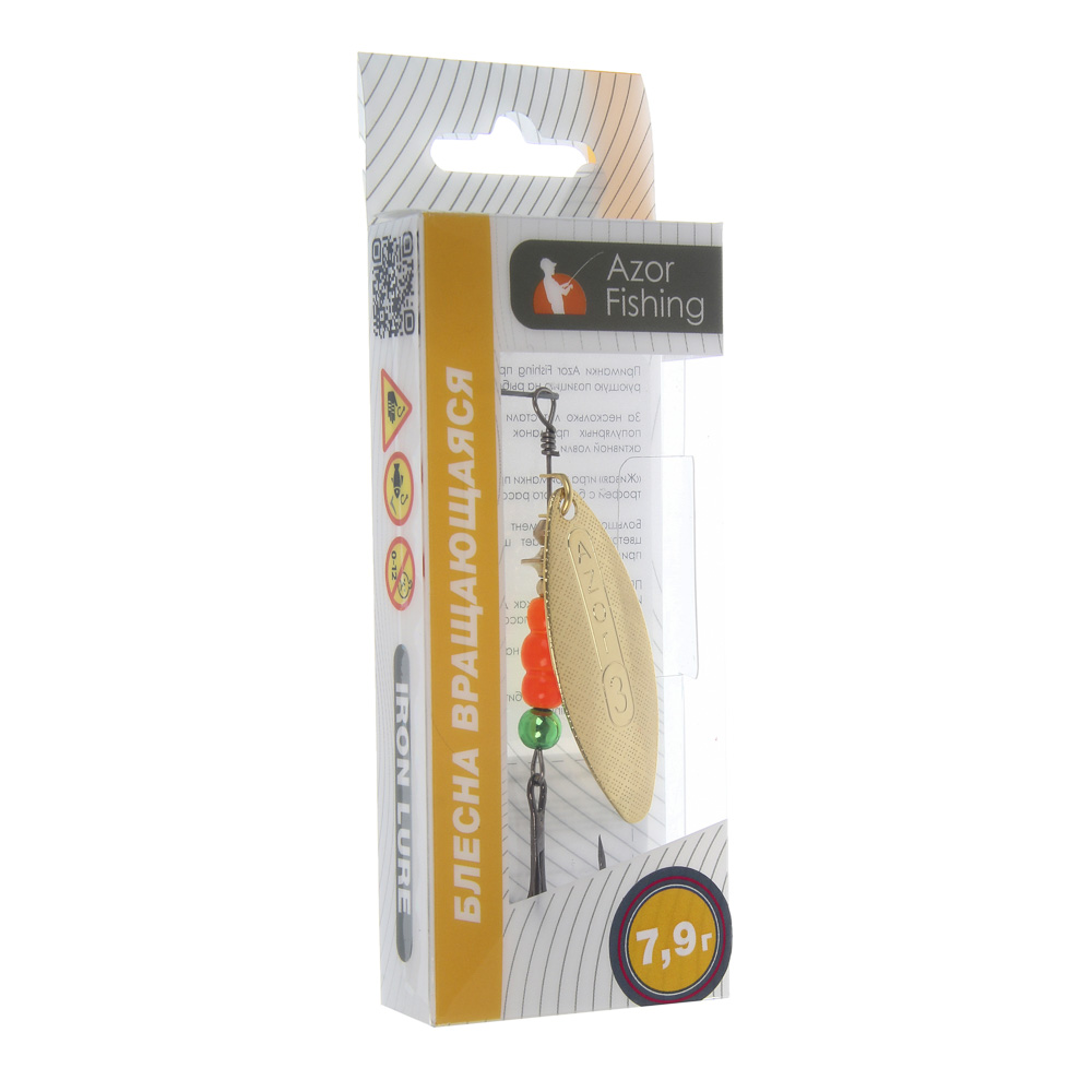 Блесна вращающаяся "Ивовый лист" тм AZOR FISHING, № 2,3,4, 5 видов, арт.№ 145-156