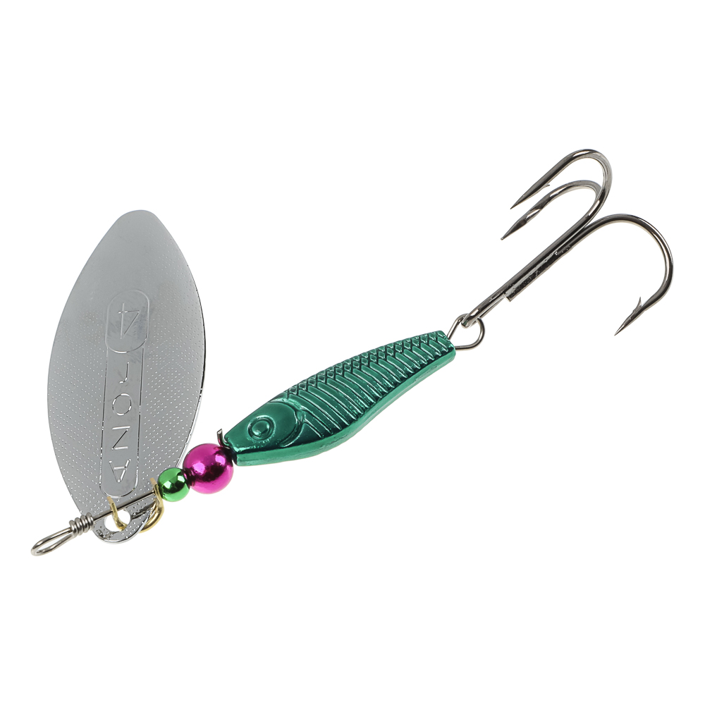 Блесна вращающаяся "Хэви Лонг" тм AZOR FISHING, №4, 8 гр, 5 цветов, арт.№ 145-133