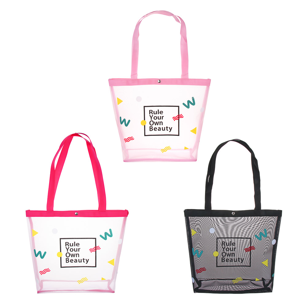 ЮL Айрис Сумка сетка пляжная, полиэстер, 40х35х10см, 3 цвета, СЗВЛ25-03, арт.№ 337-208