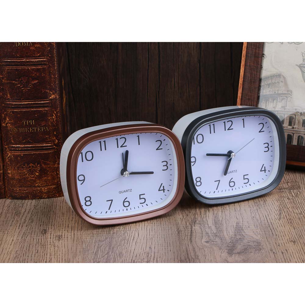 LADECOR CHRONO Будильник, 11x9x4,5 см, пластик, 1хАА, 2 дизайна, арт.№ 529-322